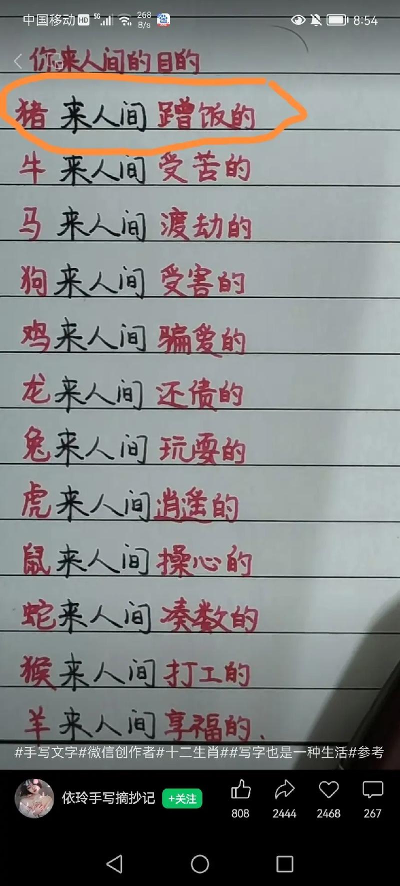 “蹭饭”是什么生肖动物的简单介绍