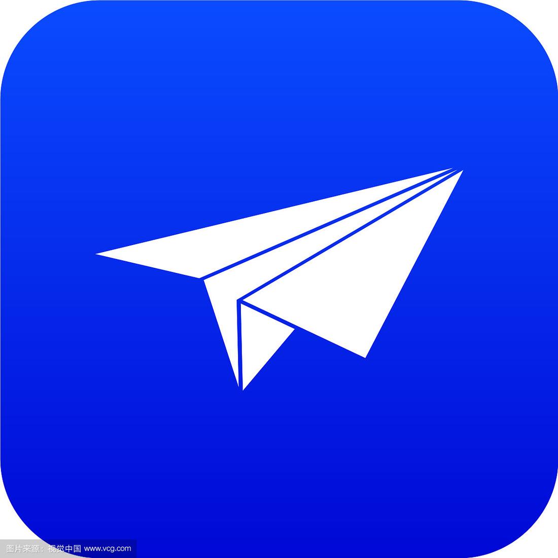 聊天软件蓝色纸飞机图标[聊天软件纸飞机怎么弄成中文版的]