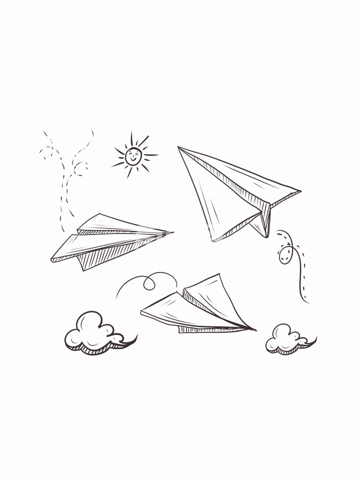 [纸飞机怎么画简笔画]纸飞机怎么画简笔画法