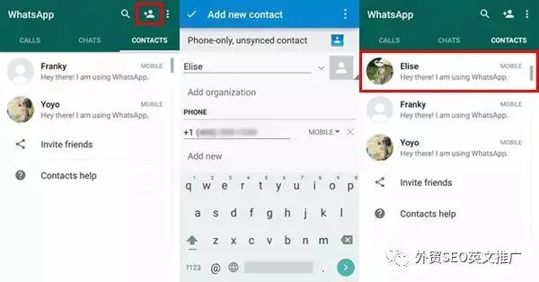 怎么在whatsapp上添加好友的简单介绍