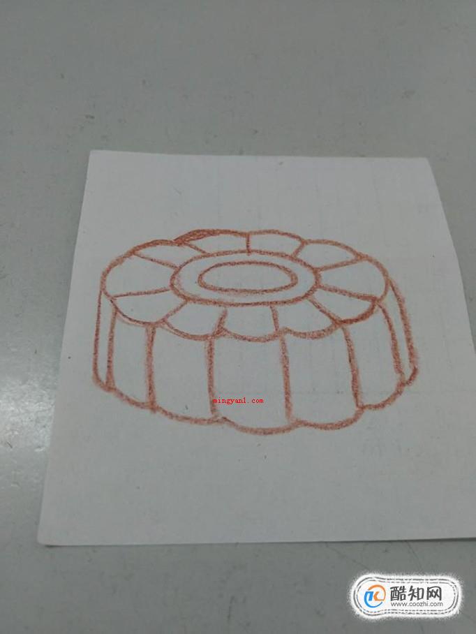 月饼梯子简笔画,月饼简笔画的画法
