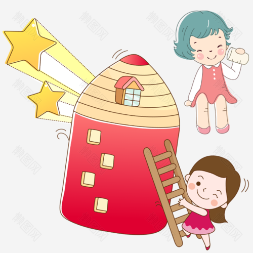 三个人扛梯子过桥的卡通图片的简单介绍