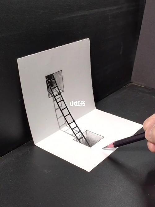 梯子怎么画立体画,梯子怎么画立体画法