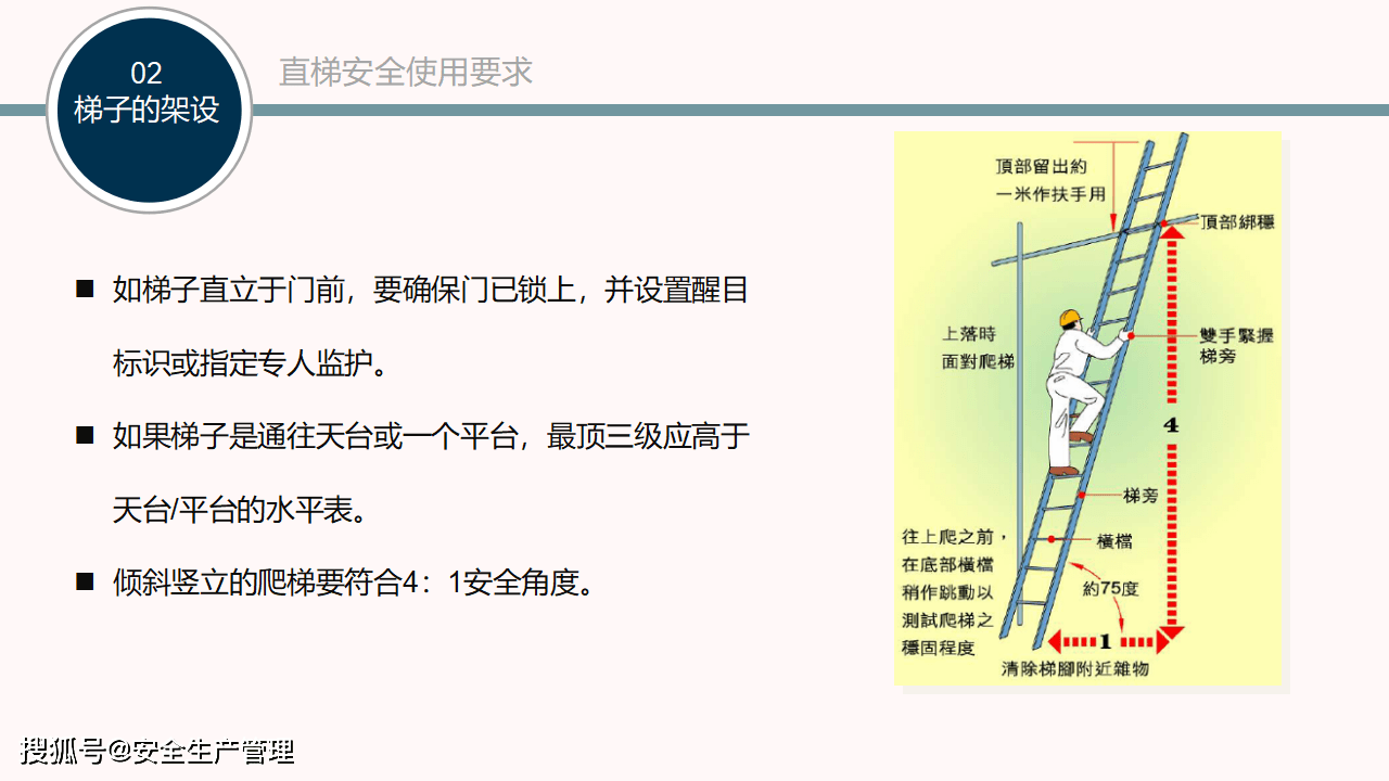 使用梯子的安全措施有哪些,使用梯子时的注意事项 安规