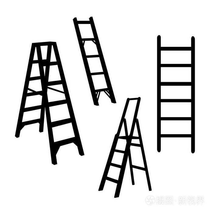 梯子儿童简笔画,儿童画梯子怎么画