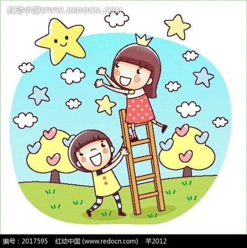 小朋友爬梯子简笔画图片,小朋友爬梯子简笔画图片可爱
