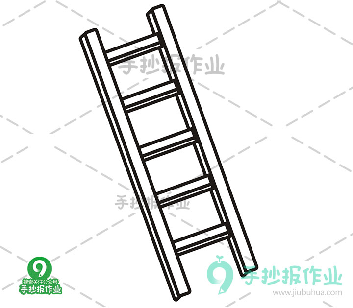 画画小小梯子,画梯子的立体画