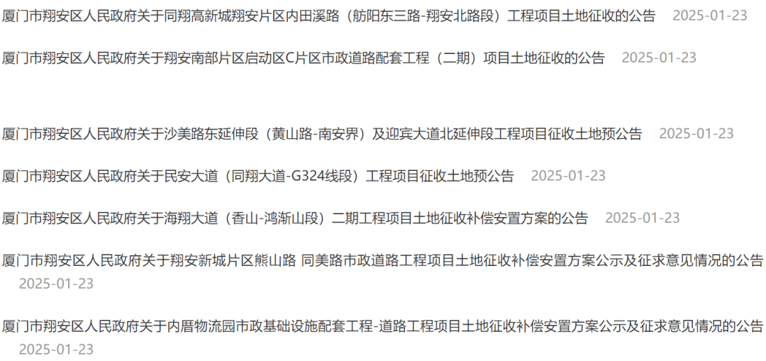 厦门2025拆迁村名单,20192035厦门规划拆迁村